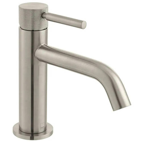 Larger image of Vado Origins Slimline Mono Basin Mixer Tap With Knurled Accents (Brushed Nickel).