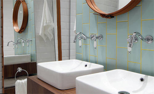 Example image of Vado Kensington Wall Mounted Basin & Bath Filler Tap Pack (Chrome & White).