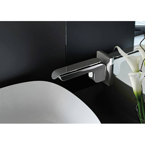 Example image of Vado Kovera Wall Mounted Basin Mixer Tap (Chrome).