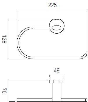 Technical image of Vado Kovera Bathroom Accessories Pack A1 (Chrome).