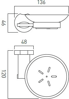 Technical image of Vado Kovera Bathroom Accessories Pack A5 (Chrome).