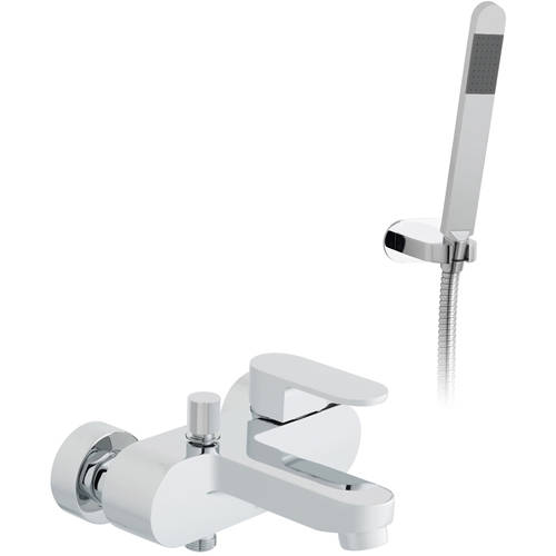 Larger image of Vado Life Wall Mounted Bath Shower Mixer Tap With Kit (Chrome).