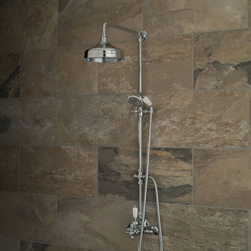 Example image of Vado Shower Packs Westbury Thermostatic Shower Valve & Riser Kit.