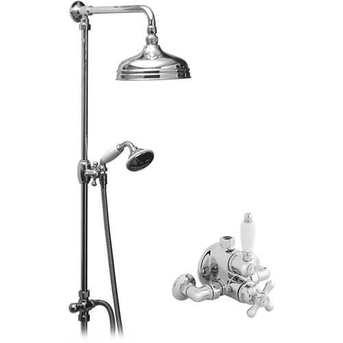 Example image of Vado Shower Packs Westbury Thermostatic Shower Valve & Riser Kit.