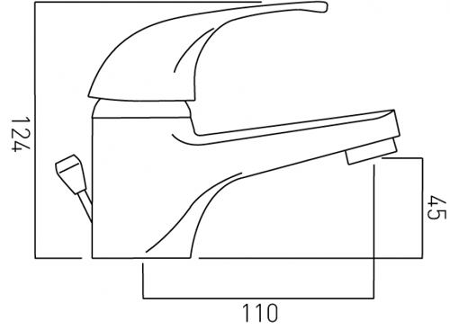 Technical image of Vado Matrix Basin & Bidet Mixer Taps Pack With Pop Up Wastes (Chrome).