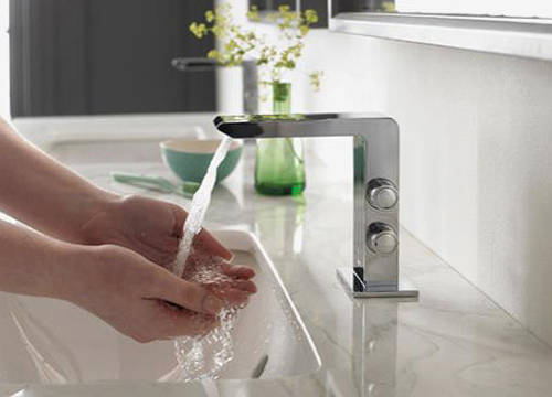 Example image of Vado Omika Mono Basin Mixer Tap (Chrome).