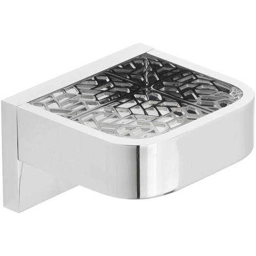 Larger image of Vado Omika Shelf With Geometric Insert 100mm  (Chrome).