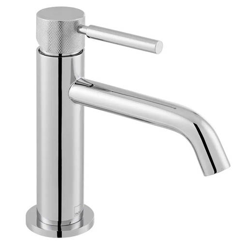 Larger image of Vado Origins Slimline Mono Basin Mixer Tap With Knurled Accents (Chrome).