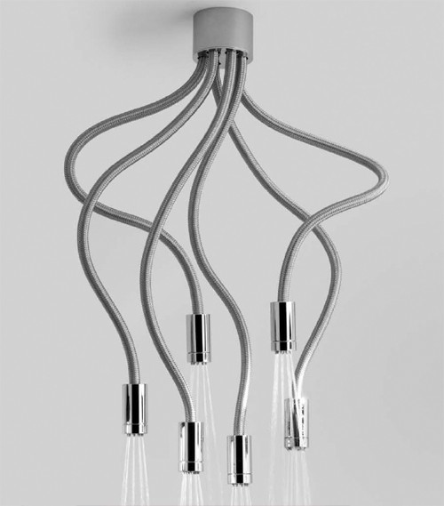 Example image of Vado Shower Sculpture Shower Head. Adjustable, Wall Or Ceiling Mounted.