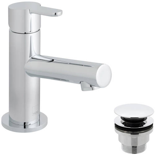 Larger image of Vado Sense Mini Mono Basin Mixer Tap With Universal Waste (Chrome).