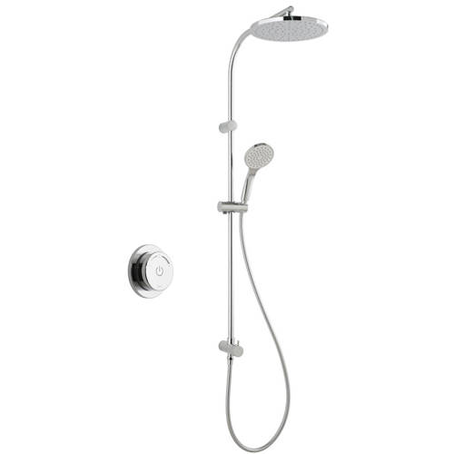 Larger image of Vado Sensori SmartDial Thermostatic Shower With Rigid Riser Kit (Chrome).