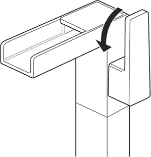 Technical image of Vado Synergie High Rise Waterfall Basin Tap (Chrome).