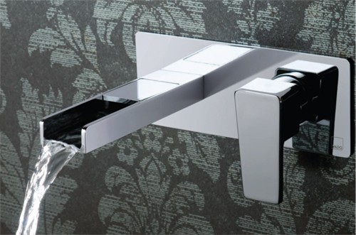 Example image of Vado Synergie Wall Mounted Waterfall Basin Tap (Progressive, Chrome).