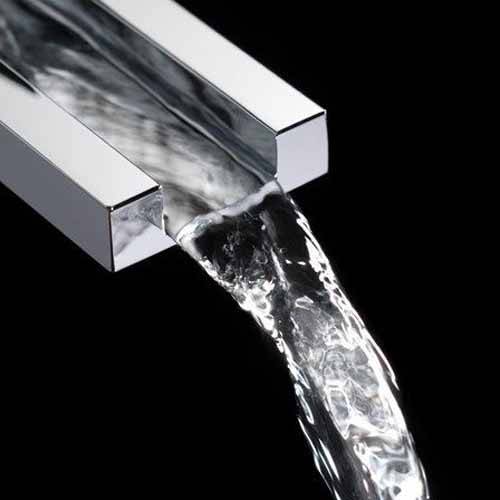 Example image of Vado Te Falls Waterfall Mono Basin Mixer Tap With Universal Waste (Chrome).