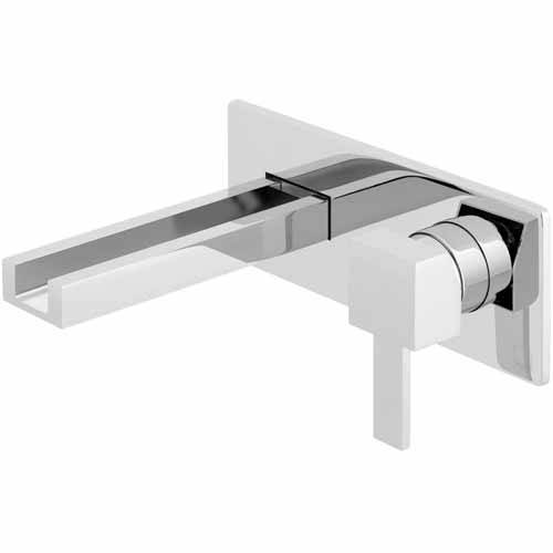 Larger image of Vado Te Falls Wall Mounted Waterfall Basin Mixer Tap (Chrome).