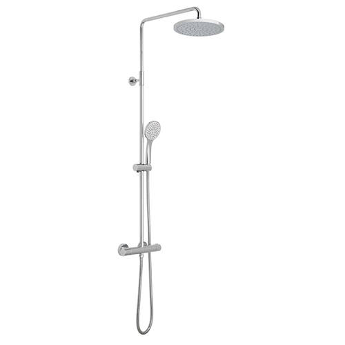 Larger image of Vado Shower Packs Velo Round Shower Valve & Column Pack (Chrome), CLEARANCE.