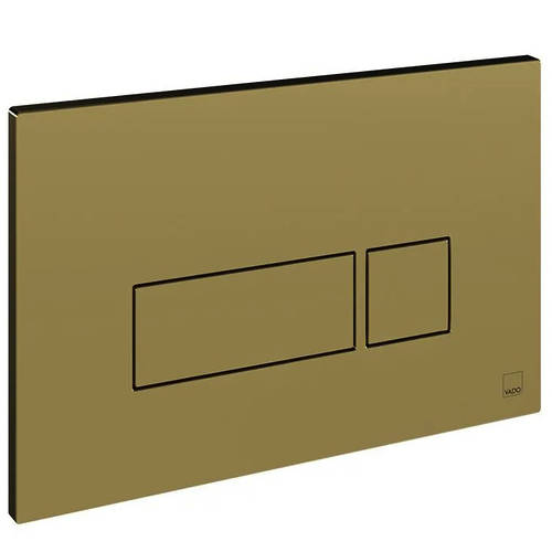 Larger image of Vado Flush Plate With Square Buttons (Satin Brass).