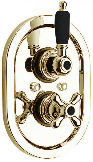 Larger image of Vado Westbury Thermostatic Shower Valve (Gold & Black, 3/4").