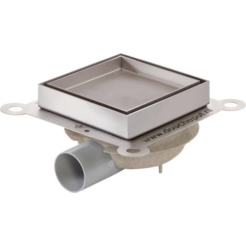 Larger image of VDB Tile Drains Shower Tile Drain 146x146mm (ABS, Stainless Steel Frame).