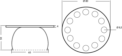 Technical image of VDB Renovation Grating Drain Renovation Grating 80mm (Stainless Steel).