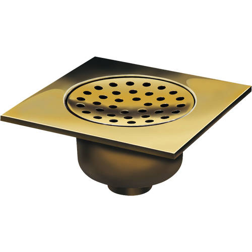 Larger image of VDB Shower Drains Shower Drain 200x200mm (Polished Brass).
