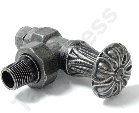 Example image of Crown Radiator Valves Abbey Manual & LS Angled Radiator Valves (Pewter).