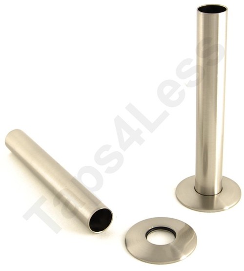 Larger image of Crown Radiator Valves Sleeve Kit For Radiator Pipes (130mm, S Nickel).