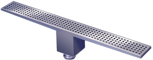 Larger image of Waterworld Rectangular Wetroom Shower Drain, Bottom Outlet. 1200mm.