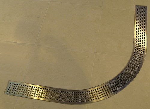 Example image of Waterworld Quadrant Wetroom Shower Drain With Side Outlet. 1000mm.