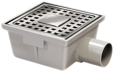Larger image of Waterworld Wetroom Gully With Stainless Steel Grate, Side Outlet. 150mm.
