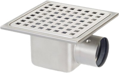 Larger image of Waterworld Stainless Steel Gully With Side Outlet. Low Profile.150x150x60mm