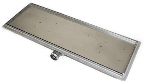 Larger image of Waterworld Stainless Steel Wetroom Tile Drain With Frame. 910x300mm.
