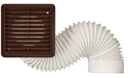 Example image of Xpelair BriteX In Line Extractor Fan Kit, Chrome Inlet Grill & Light (100mm).