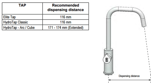 Technical image of Zip Fonts Stand Alone Tap Font & Drip Tray Kit (Matt Black).