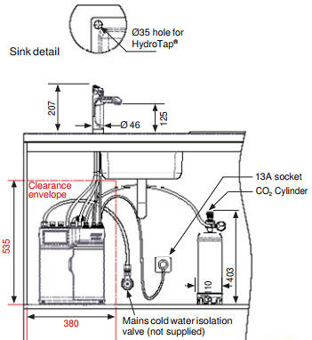 Example image of Zip G5 Classic Boiling Hot, Chilled & Sparkling Tap (21 - 40 People, Gloss Black)