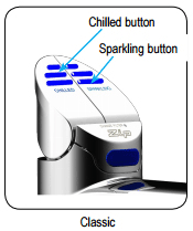 Technical image of Zip G5 Classic Chilled & Sparkling Tap (41 - 60 People, Brushed Chrome).