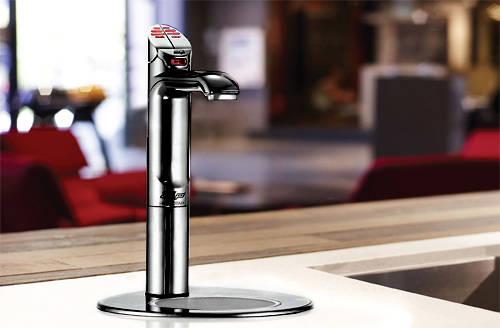 Example image of Zip G5 Classic Filtered Boiling Tap & Integrated Font (Gloss Black).