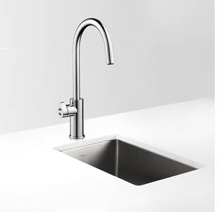 Example image of Zip Arc Design Filtered Chilled & Sparkling Water Tap (Bright Chrome).