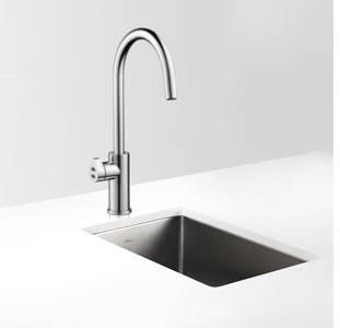 Example image of Zip Arc Design Filtered Chilled & Sparkling Water Tap (Brushed Chrome).