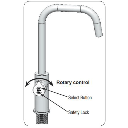 Technical image of Zip Cube Design Boiling, Chilled, Sparkling Water Tap & Font (Bright Chrome).