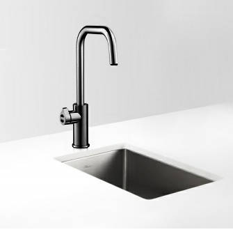 Example image of Zip Cube Design Boiling Hot Water, Chilled & Sparkling Tap (Gloss Black).