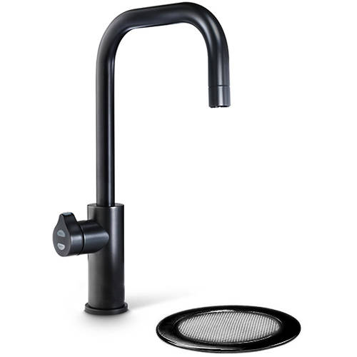 Larger image of Zip Cube Design Boiling, Chilled, Sparkling Water Tap & Font (Matt Black).