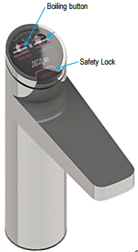 Technical image of Zip Elite Filtered Boiling Hot Water Tap (Bright Chrome).