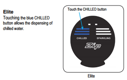 Technical image of Zip Elite Filtered Chilled & Sparkling Water Tap (Brushed Chrome).