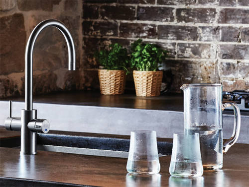 Example image of Zip Cube Design AIO Filtered Chilled & Sparkling Water Tap (Bright Chrome).