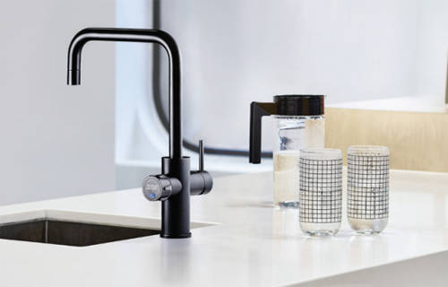 Example image of Zip Cube Design AIO Filtered Chilled Water Tap (Matt Black).